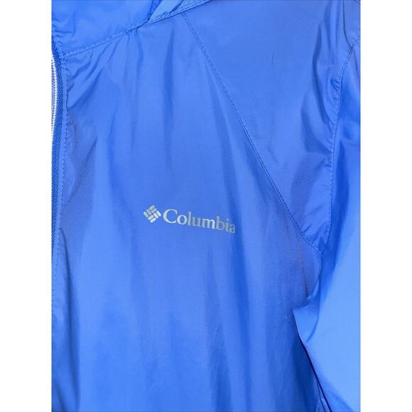 Columbia Women's Sz LG Blue II Full Zip Omni-Tech Jacket Corp Core Rain Resistan - Picture 2 of 9